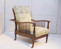 F1075 ARTS & CRAFTS OAK RECLINING ARMCHAIR