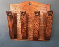 OI1074 ARTS & CRAFTS MAGAZINE RACK BY ARTHUR SIMPSON