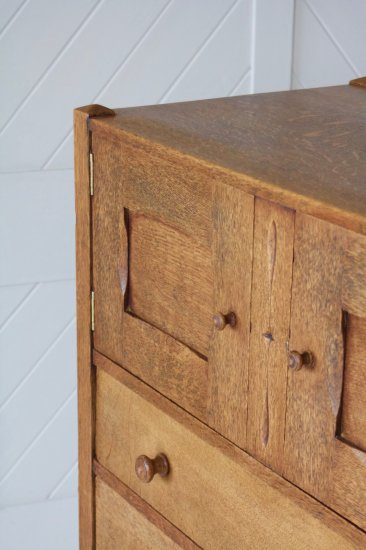 F1061 Arts Crafts Oak Nursery Cupboard By Ambrose Heal 0 00