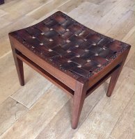 F763 ARTS & CRAFTS WALNUT STOOL