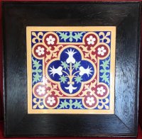 OI1093 GOTHIC REVIVAL LARGE FRAMED PUGIN TILE