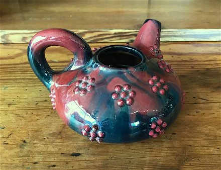 OI1069 ARTS & CRAFTS SMALL POTTERY TEAPOT BY ELTON
