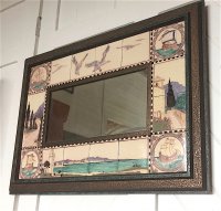 OI1058 ARTS & CRAFTS TILE FRAMED MIRROR