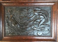 OI1049 OAK FRAMED PLASTER RELIEF PANEL