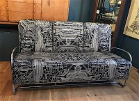 F1009 FIFTIES AMERICAN CHROME SETTEE