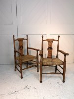 F1070 ARTS & CRAFTS PAIR OF CHILDREN'S NURSERY CHAIRS