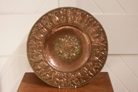 OI1081 ARTS & CRAFTS COPPER CHARGER BY JOHN PEARSON
